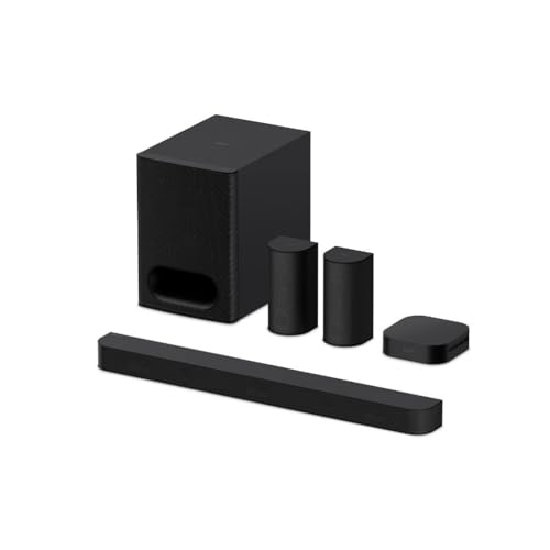 Sony BRAVIA Theatre System 6 (5.1-Kanal-Surround Sound, 1000 W, inkl. Rücklautsprecher & Subwoofer, Dolby Atmos, DTS:X, AI Voice Zoom 3 mit BRAVIA TV, DSEE, Multi-Stereo-Party-Modus) Schwarz