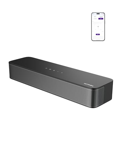ULTIMEA 2.1 Soundbar für TV Geräte mit integriertem Subwoofer, APP-Steuerung, 132W All-in-One PC Soundbar für Gaming, TV Lautsprecher mit Verstellbarem Bass, Bluetooth 5.4, Opt/AUX, Poseidon M20 Pro