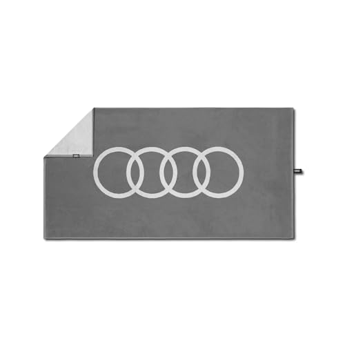 Audi 3132501300 Handtuch Badetuch 50x100cm Badehandtuch Strandtuch, grau, mit Audi Ringe Logo