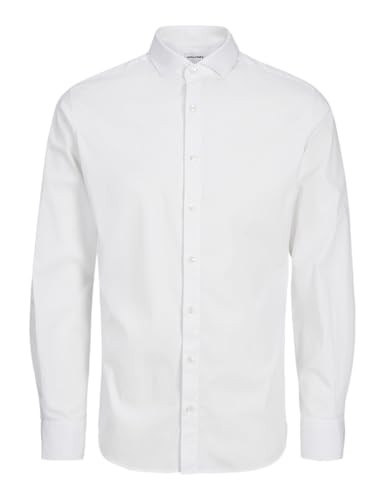 JACK & JONES JPRBLAJAXON Stretch Shirt L/S NOOS, Weiß,M