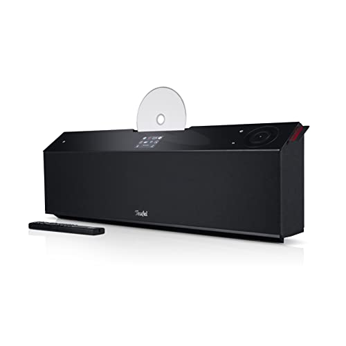 Teufel MUSICSTATION CD-Internet-Radio Bluetooth Lautsprecher, DAB+ Digitalradio und FM Radio, Musikstreaming, HiFi Sound, Wecker, W-LAN, Bassreflex - schwarz