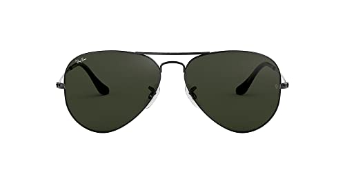 Ray-Ban Unisex Aviator Sonnenbrille, Grau (Gestell: Grau, Gläserfarbe: Grau Grün), L EU