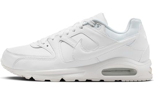 Nike Herren Air Max Command Leather Sneakers, Weiß (White/White-Metallic Silver), 44 EU