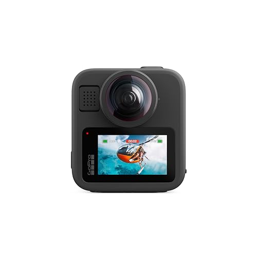 GoPro MAX2 – wasserdichte 360-Grad-Actionkamera + traditionelle Actionkamera mit Touchscreen, sphärischem 8K-Video, 29 MP 360-Grad-Fotos, leicht austauschbaren Objektiven, HyperSmooth-Stabilisierung
