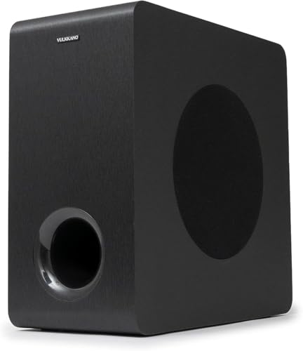 VULKKANO SUB6 MKII Kompakter aktiver Subwoofer mit 15,2 cm (6 Zoll) mit tiefem Bass und elegantem Design für Heimkino, Musik und Videospiele, Frequenz: 50 Hz bis 200 Hz