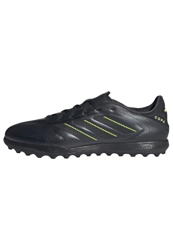 Adidas Unisex COPA Pure III League Turf Football Boots, Core Black/DGH Solid Grey/Lucid Lemon, 43 1/3 EU