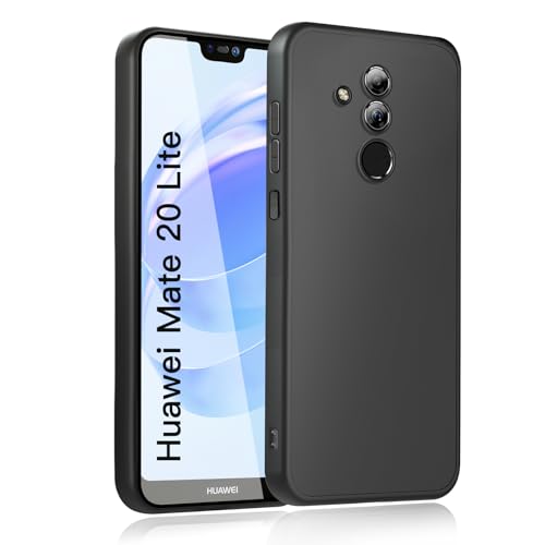 wsiiroon Handyhülle für Huawei Mate 20 Lite Hülle, Stoßfest Kratzfest, Anti-Fingerabdruck, Anti-Rutsch Fallschutz Schutzhülle, Anti-Öl, Unterstützt kabelloses Laden für Mate 20 Lite Case (Schwarz)