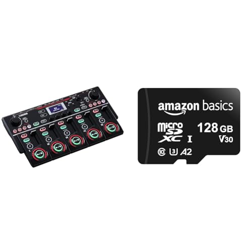 Boss RC-505 MK2 Loop Station & Amazon Basics MicroSDXC-Speicherkarte, 128 GB, mit SD-Adapter, A2, U3, 100 MB/s max. Lesegeschwindigkeit, Schwarz