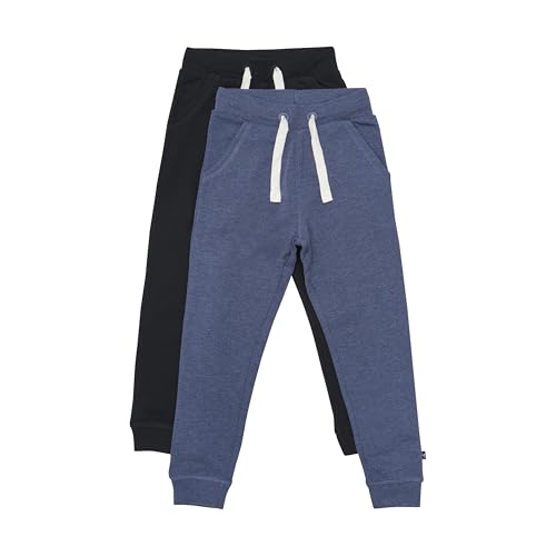 MAGIC KIDS WEAR Jogginghose Kinder und Babies aus Baumwolle, 2er Pack Black/Blue (106), 122