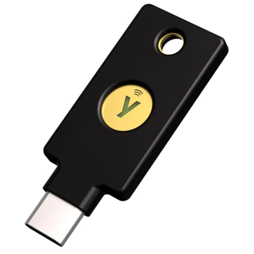 Yubico YubiKey 5C NFC – Multi-Faktor-Authentifizierung (MFA) Sicherheitsschlüssel und Passschlüssel, Verbindung über USB-C oder NFC, FIDO-Zertifiziert – Schützen Sie Ihre Online-Konten