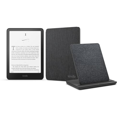 Kindle Paperwhite Signature Edition (2024 Release) mit 32 GB ohne Werbung, eine Amazon-Stoffhülle und eine kabellose Ladestation Made for Amazon