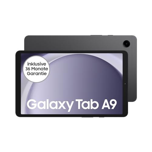 Samsung Galaxy Tab A9 Wi-Fi Android-Tablet, 64 GB Speicherplatz, Großes Display, Satter Sound, Simlockfrei ohne Vertrag, Graphite, Inkl. 3 Jahre Herstellergarantie [Exklusiv bei Amazon]