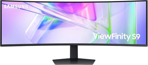 Samsung ViewFinity S95UC Curved Monitor, 49 Zoll, Bildschirm mit VA-Panel, 5.120 x 1.440 Pixel, 1.000R Radius, VESA DisplayHDR 400, KVM-Switch, Bildwiederholrate 120 Hz, Reaktionszeit 5 ms (G/G)
