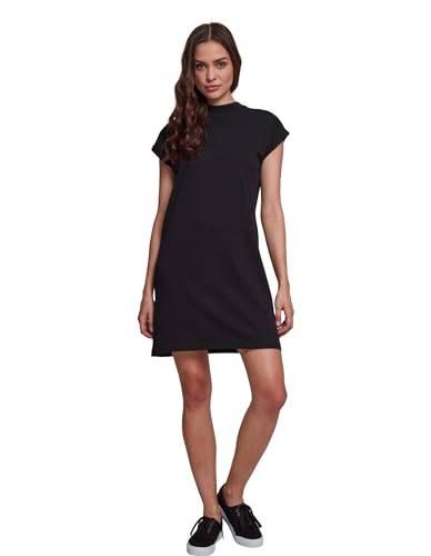 Urban Classics Damen Kleid, Ladies Turtle Extended Shoulder Dress, Schwarz, S