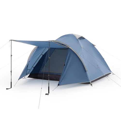 Naturehike Zelt Campingzelt Familienzelt 3-4 Personen Zelt 3-4 Saison Zelt für Camping Wandern (Blau)