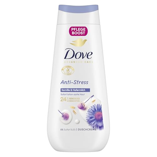 Dove Advanced Care Duschcreme Anti-Stress mit 24h Renewing MicroMoisture beruhigt trockene und gestresste Haut 225 ml