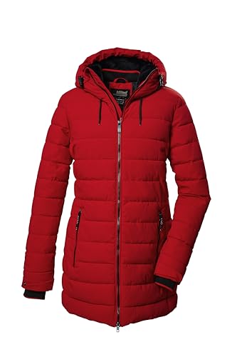 killtec Damen Steppparka/Parka mit Kapuze KOW 55 WMN QLTD PRK, dunkelrot, 38, 41809-000