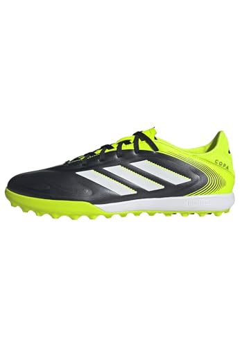Adidas Unisex COPA Pure III League Turf Football Boots, Core Black/Cloud White/Lucid Lemon, 44 EU