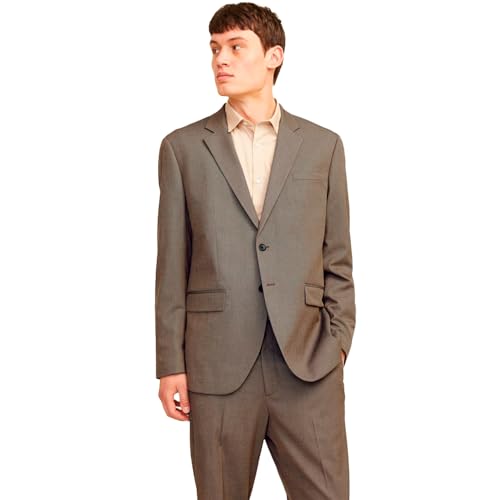 JACK&JONES Herren Jprbushwick Mathew Reg Blazer Noos Anzugjacke, Greige/Fit:Regular FIT, 54