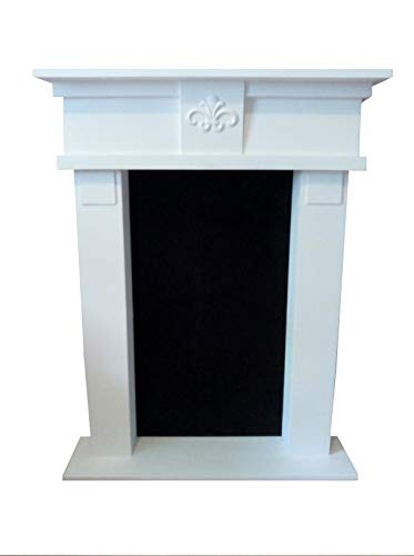 Wolkenstube Dekokamin weiß antik, Kaminumrandung, Kaminsims, Kaminkonsole, Handarbeit…