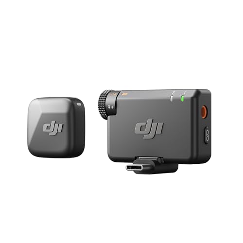 DJI Mic Mini (1 Sender + 1 Empfänger), Kabelloses Lavalier Mikrofon, Bluetooth OsmoAudio Mikrofon USB-C, Mini Mikrofon für Handy/Kamera, iPhone, Android, Vlog, YouTube