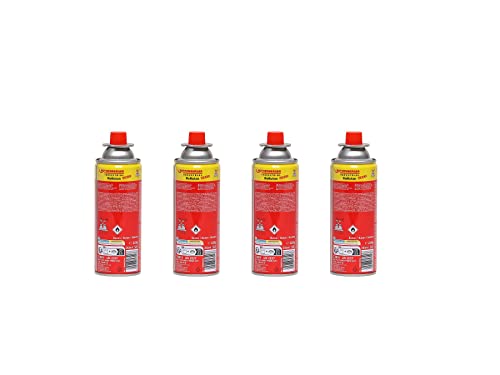 ROTHENBERGER Industrial Gaskartusche RoButan 220 g / 393 ml, Bajonett-Verschluss, MSF-1A, Ventilkartusche Gas Outdoor Camping Brenner Unkrautvernichter, 4 Stück, 1500003504-4