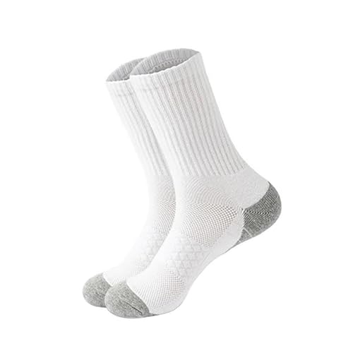 Generisch Sportsocken Schwarz 43 46 Wandersocken Wolle für Männer und Frauen, Wollsocken mit Kissen für Camping, Jagd, Arbeit Kindertracht Strümpfe (White, One Size)