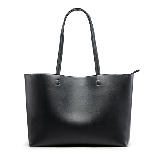 KALIDI Handtasche Damen Groß Shopper Tasche Damen PU Leder Tote Bag Wasserdichte Henkeltaschen mit Reißverschluss für Arbeit, Reisen, Einkauf, Schule