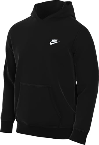 Nike Herren Club Ft Po Kapuzenpullover, Black/Black/White, M