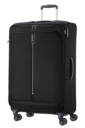 Samsonite Popsoda - Spinner L Erweiterbar Koffer, 78 cm, 105/112.5 L, TSA-geprüft, Schwarz (Black)