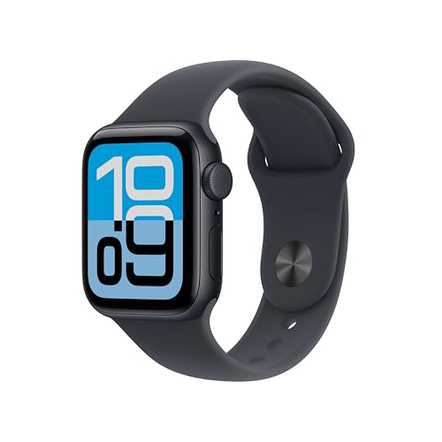 Apple Watch SE 3 GPS + Cellular 40 mm Smartwatch mit Aluminiumgehäuse in Mitternacht und Sportarmband in Mitternacht (S/M). Fitness‑ und Schlaftracker, Herzfrequenzmesser, Always-On Display