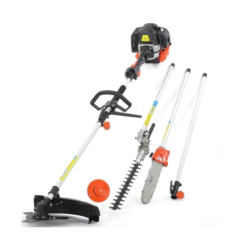 FUXTEC Benzin Motorsense FX-MT152E 5in1 Multitool, 52 cc, Profi-Tragegurt und inkl. 1m Verlängerung 3 PS Kombigerät Heckenschere Hochentaster Kombisystem Freischneider fs 2-Takt Test Oberklasse 1,4
