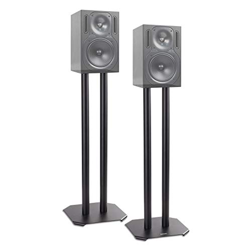 Duronic SPS1022 60 Lautsprecherständer, 60 cm hoher Ständer für Lautsprecher und Boxen bis 5 kg, 2er-Set Universal Boxenständer aus Metall, HiFi Monitor Stative, Heimkino Surround Sound