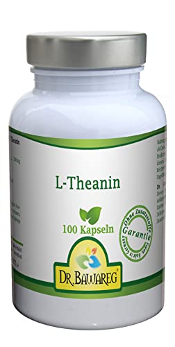 L-Theanin - 100 vegane Kapseln je 300mg L-Theanin - ohne Zusätze - Dr. Bawareg - made in Germany