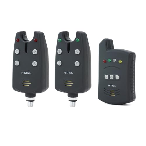 Hirisi Tackle Angeln Bissanzeiger 1 + 2 in Schutzhülle für Karpfenangeln B1235