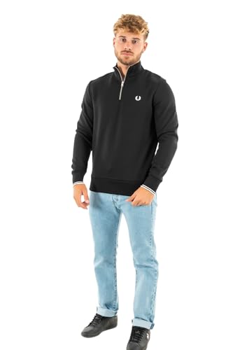 Fred Perry Half Zip Sweatshirt, Sweatshirt - XL