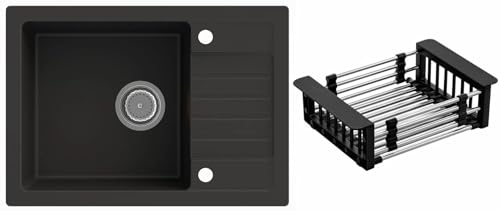 Rein Schwarz LINDBERGH® Antibakterielle Granit Spüle