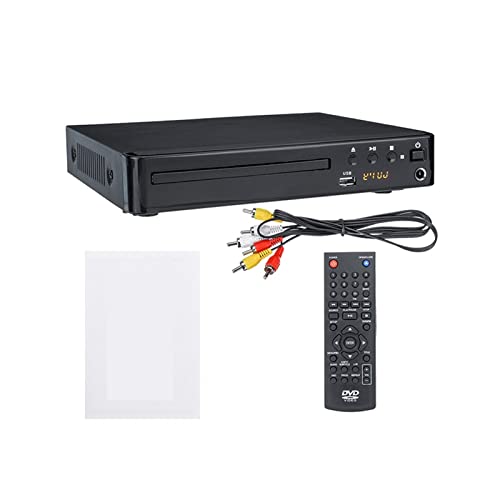 BGAZA HD 1080p Mit EIN V Kabelmedien DVD Spieler for Fernseher Musik 5.1 Surround Sound Entertainment USB Kompatibel All Region Free Home Movie