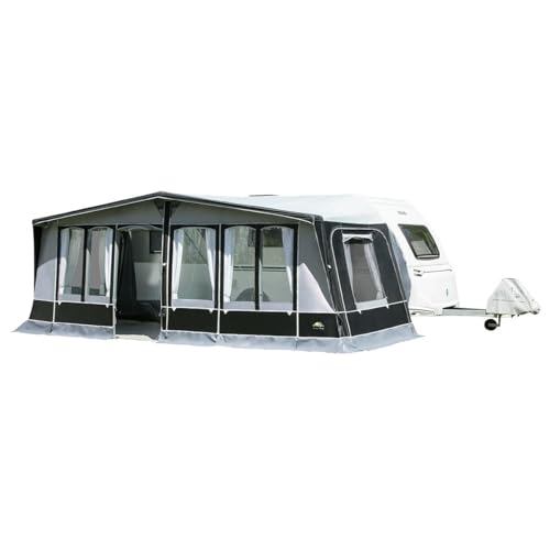 DWT aufblasbares Vorzelt für Wohnwagen - Prime Air II - herausnehmbare Vorder- und Seitenwände - Ganzzelt 240 cm Tiefe - Air-In-System, Größe:Gr. 61 Umlaufmaß 981-1005 cm