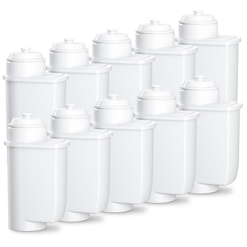 ARETHONE 10 Stück Ersatzwasserfilter für Siemens EQ Series, EQ5/EQ6/EQ7/EQ9, EQ500/EQ700/EQ900/S700, Wasserfilter Kaffeevollautomat für Bosch TCZ7003, TCZ7033, TZ70003, für Brita Intenza 575491