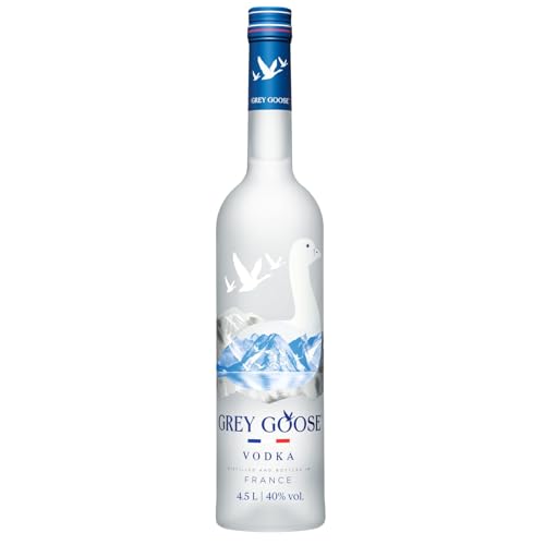 GREY GOOSE Premium-Vodka aus Frankreich, 40% Vol., 450cl / 4.5l, mit 100% französischem Weizen und natürlichem Quellwasser