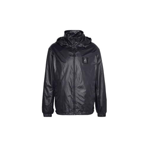 Armani Exchange Men's Blouson Windbreaker, Black, Medium