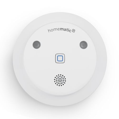 Homematic IP Smart Home Alarmsirene, kabellose Funk-Innensirene mit App-Funktion warnt hörbar, sichtbar und per Push-Nachricht, 153825A0