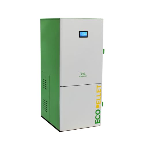 ROBIN WOOD- Ecopellet A++ Pelletkessel [12, 18, 24, 30, 35, 49 KW] Mit Wlan Modul | Heizung Pelletheizung Pellet Anlage Kessel Pelletanlage Pelletheizkessel (35 kW)