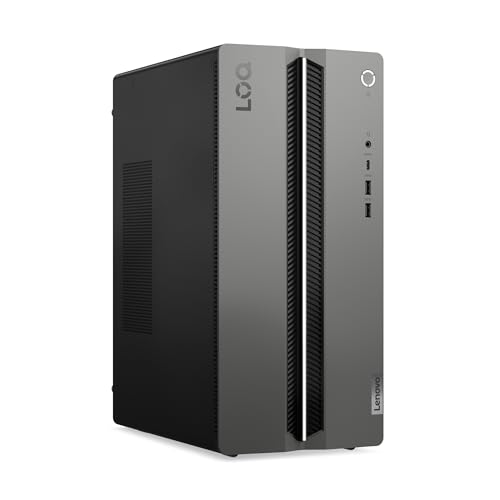 Lenovo LOQ Tower Gaming Desktop-PC | NVIDIA GeForce RTX 4060 | Intel Core i5-14400F | 16GB RAM | 1TB SSD | Windows 11 | Luna Grau - Raven Schwarz Gehäuse | 17L | 3 Monate GamePass