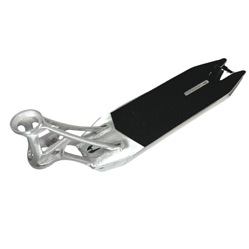 F26 Ethic Pandemonium V2 Stunt Scooter Park I Leicht I Deck I Kinder I Trick I Tret I Roller I Zubehör I Ersatzteile (Gebürstet Silber, 500mm)