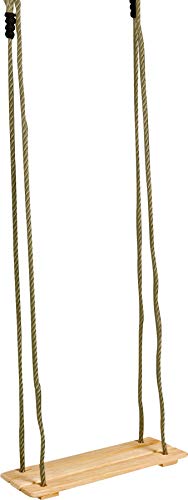 small foot Brettschaukel aus Holz, für drinnen und draußen geeignet, belastbar bis 100 kg, ab 3 Jahren, 1047, Holzfarbend