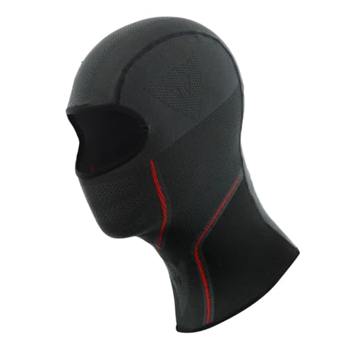 Dainese - Thermo Balaclava, Motorrad Sturmhaube Winter, Warme und isolierende Sturmmaske, Winddichte Sturmhaube Motorrad für Herren und Damen, Unisex, Nahtlos, Made in Italy, Schwarz/Rot
