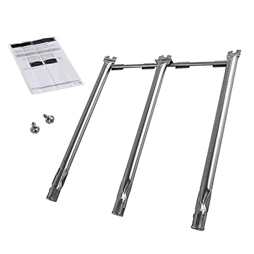 WELL GRILL 69787 Edelstahl Brenner Gasgrill für Weber Spirit I & II 300 Serie, Spirit E310 E320 E330 S310 S320 S330 mit Fronttasten, 45,3cm Brennerrohr Ersatzteile