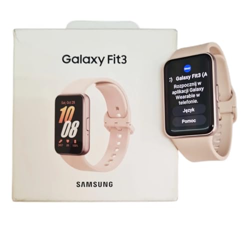 Samsung Galaxy Fit3 (Roségold), 40 mm AMOLED-Display mit Aluminiumgehäuse, vollständige Überwachung von Fitness und Gesundheit, Akku bis zu 13 Tage mit Schnellladung, 5 ATM und Schutzgrad